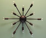 24" Midround Sputnik Wall Sconce Light Rubbed Bronze