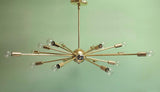 36" Classic Sputnik Chandelier Pendant Light Polished Brass