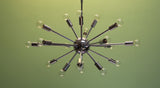 24" Midround Sputnik Chandelier Pendant Light Chrome
