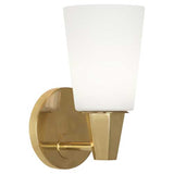 Wheatley Cased Glass Wall Sconce by Robert Abbey - Modern Brass, Deep Patina Bronze, or Polished Nickel