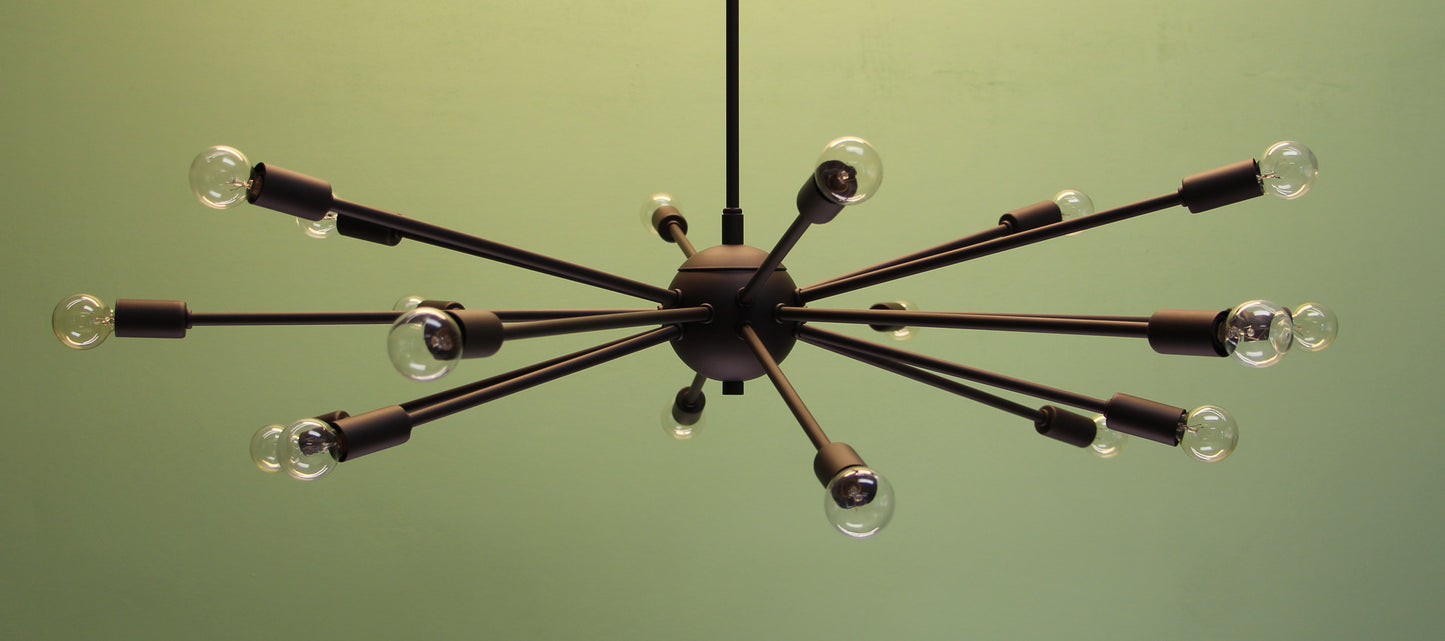 36" Classic Sputnik Chandelier Pendant Light Rubbed Bronze