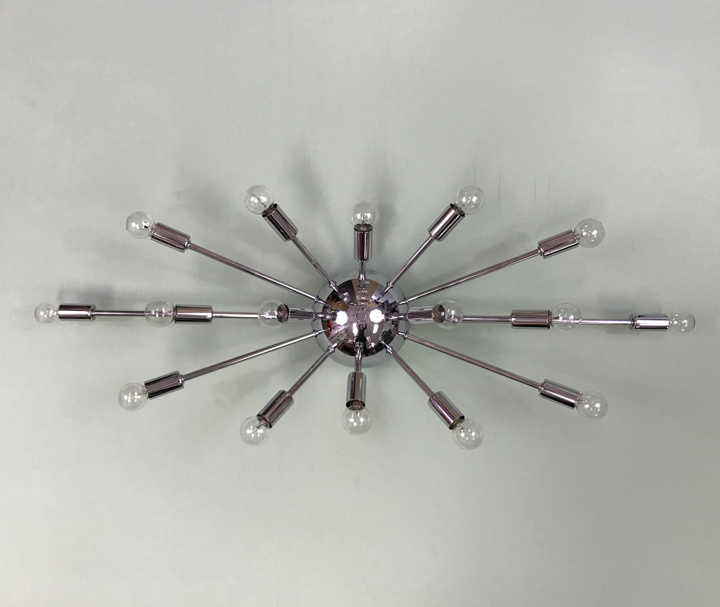Large 36" Sputnik Wall Sconce or Flush-Mount Ceiling Light by Practical Props in Polished Chrome