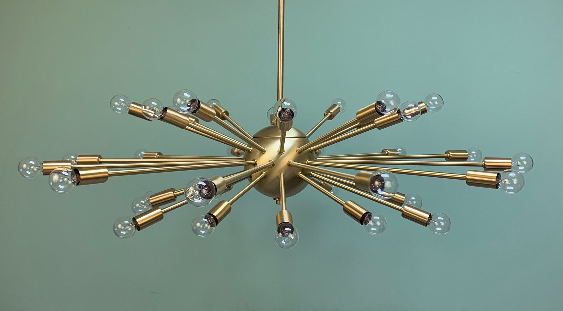 36" 36-light Sputnik Chandelier in Satin Brass by Practical Props