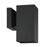 Modern Square Exterior Downlight Wall Sconce Black