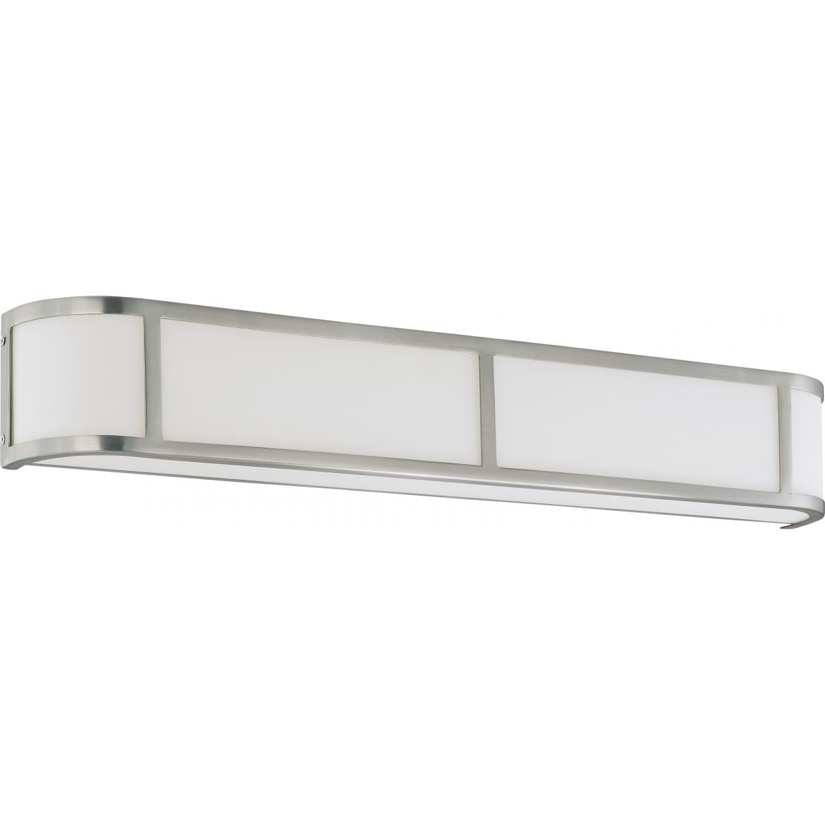 Odeon 3-light Modern Vanity Bath Sconce by Nuvo Lighting - Brushed Nickel - 60-2875