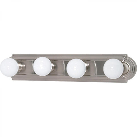 4-Light Traditional Hollywood Makeup Mirror Vanity Wall Sconce 24" Bath Fixture - Polished Chrome, Polished Brass, Satin Nickel, Rubbed Bronze or White - Mid Century Modern Lighting by Practical Props