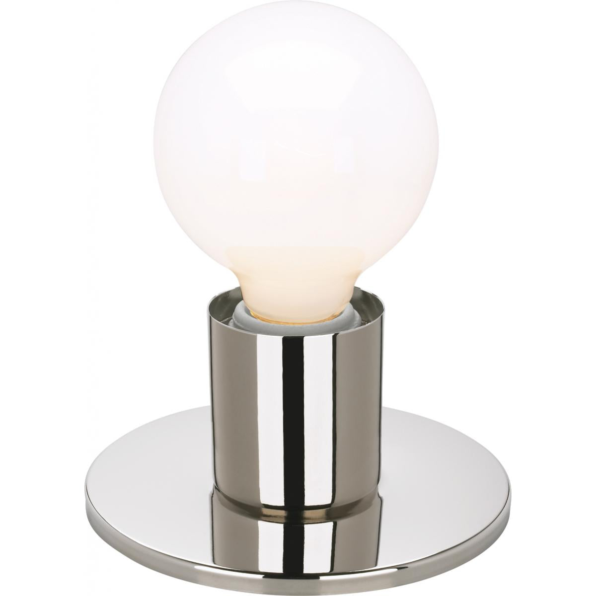 1-Light Minimalist Modern Dual Surface Low-Profile Flush Mount and Wall Sconce - Exposed Bulb Modern Light Fixture