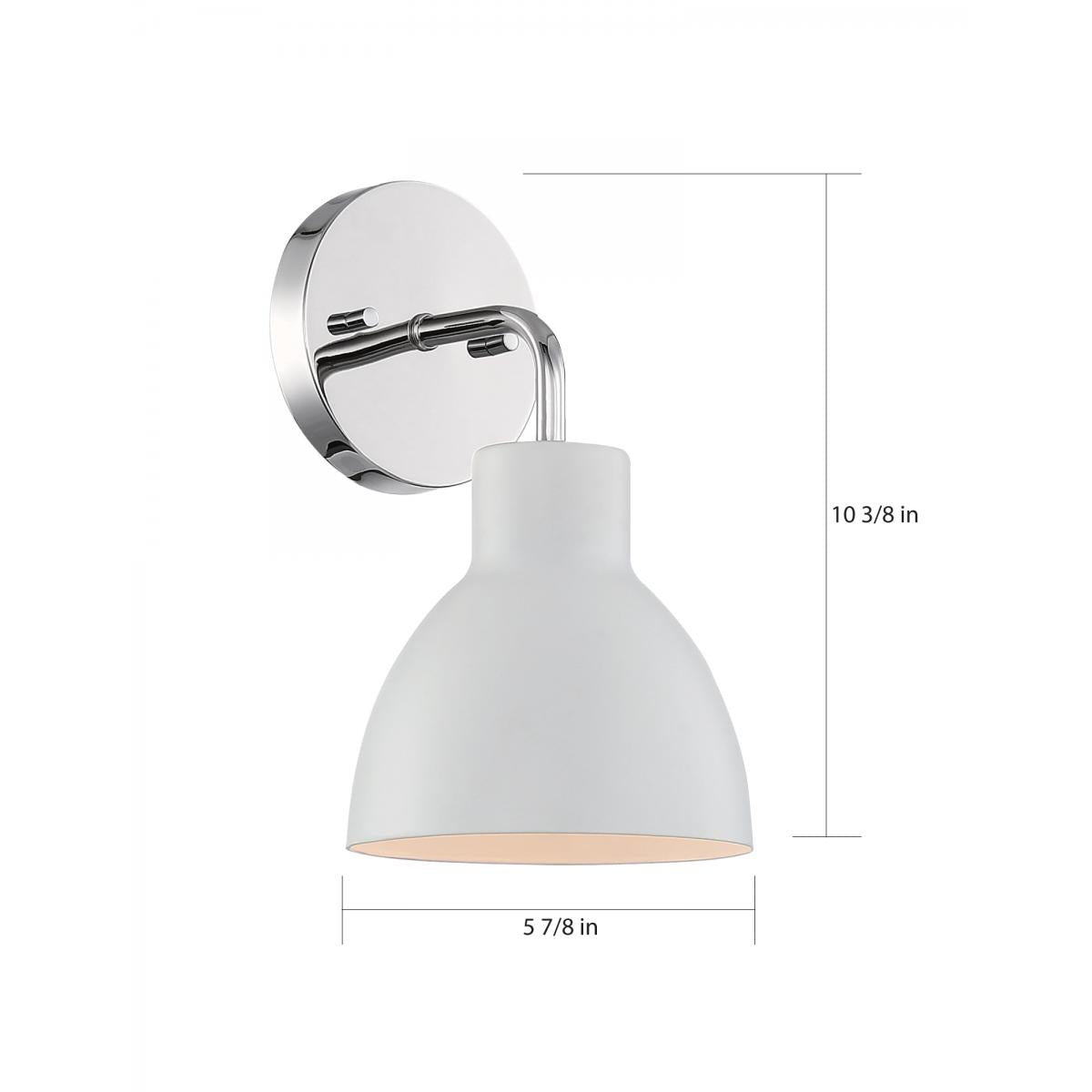 Sloan 1-Light Modern Vanity Wall Sconce with Metal Shade