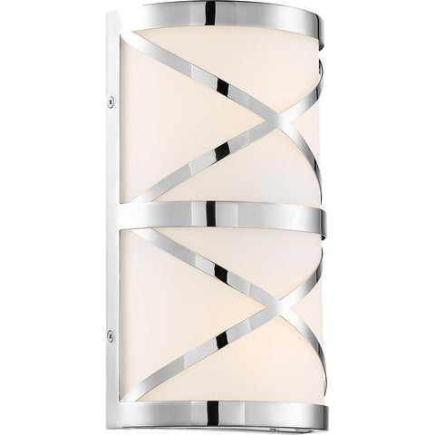 Sylph 2-Light Modern Vanity Wall Sconce by Nuvo Lighting  - Polished Nickel - 60-6841