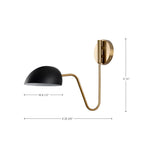 Trilby Modern Brass Swing-Arm Adjustable Wall Sconce