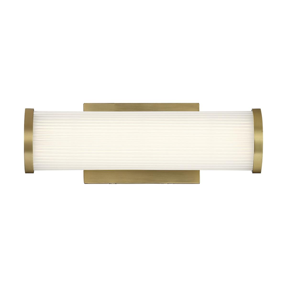 Lena 12" LED Brushed Brass Vanity Wall Sconce by Nuvo Lighting - Mid Century Modern Lighting by Practical Props