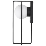 Portal Medium 14" LED Matte Black Glass Globe Exterior Wall Sconce 