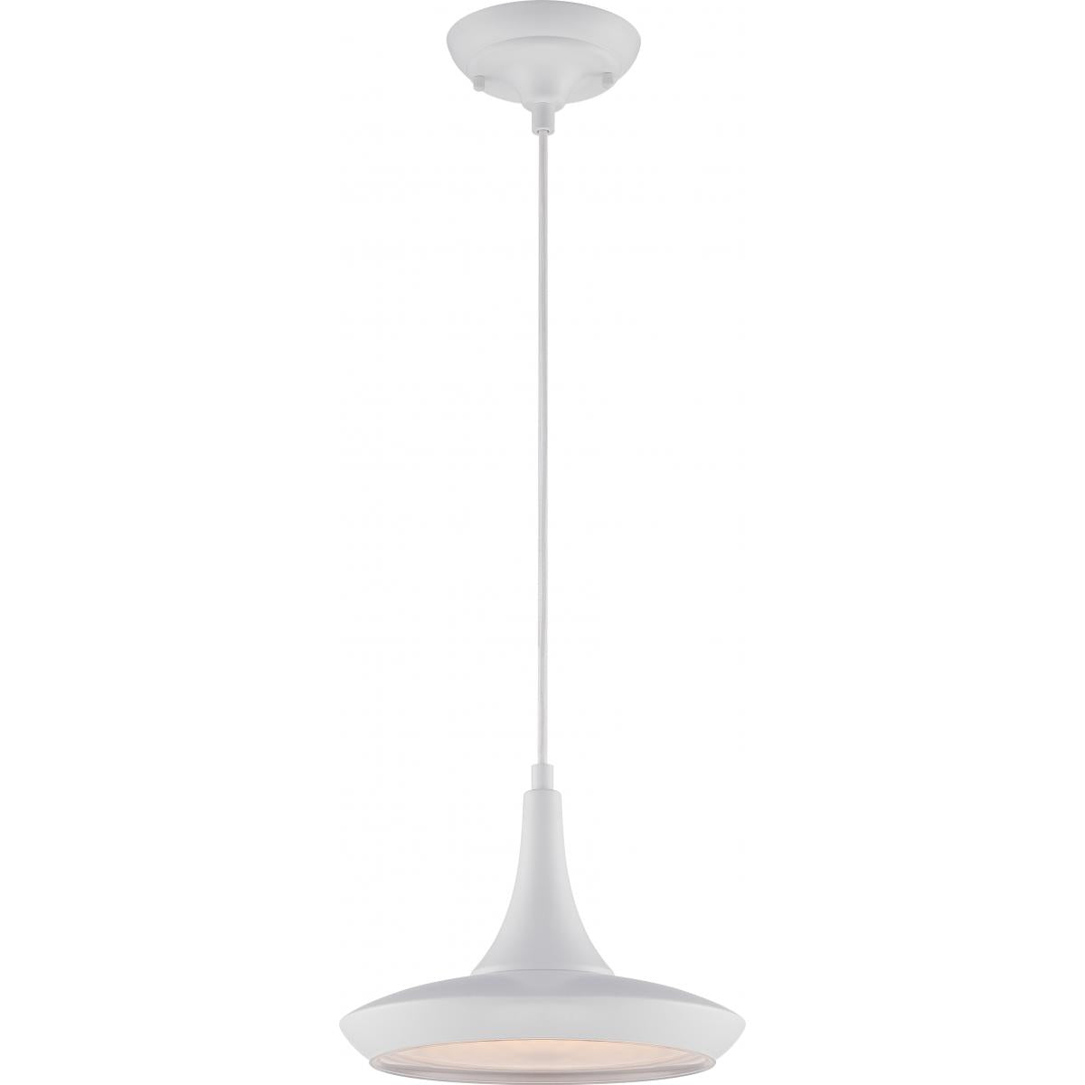 Satco brand Fantom LED Retro Adjustable Pendant Light - White