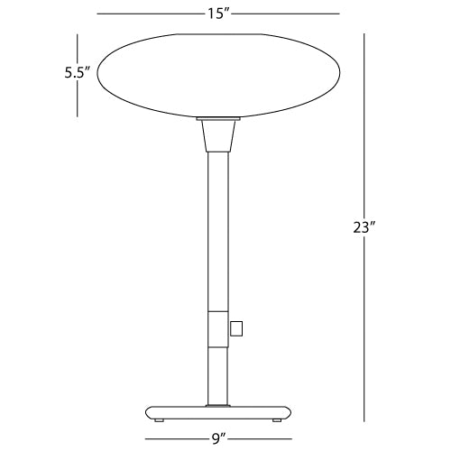 Ovo Modern Mushroom Globe Table Lamp by Rico Espinet - Aged Brass or Polished Nickel 