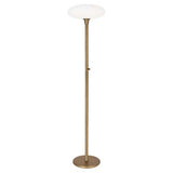 Ovo Modern Mushroom Globe Torchiere Floor Lamp by Rico Espinet- Aged Brass, Polished Nickel, or Old Bronze 