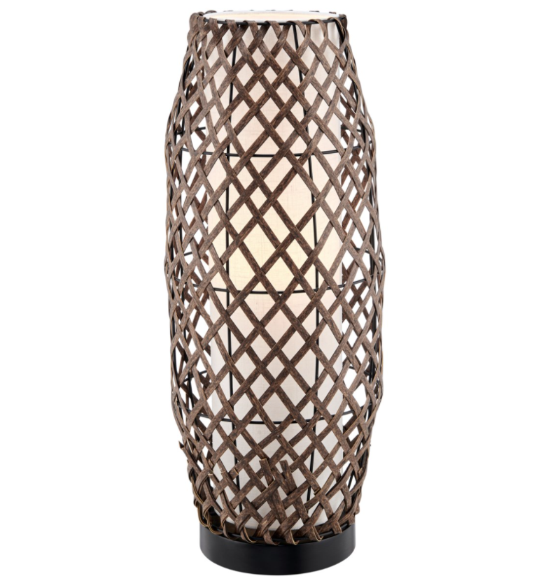 Baran Rattan Outdoor Wireless Table Lamp - Waterproof, Rechargeable and Dimmable LED Lamp - Midcentury Modern Lighting by Practical Props