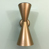 Exterior Pinhole Dual Cone Wall Sconce Gold