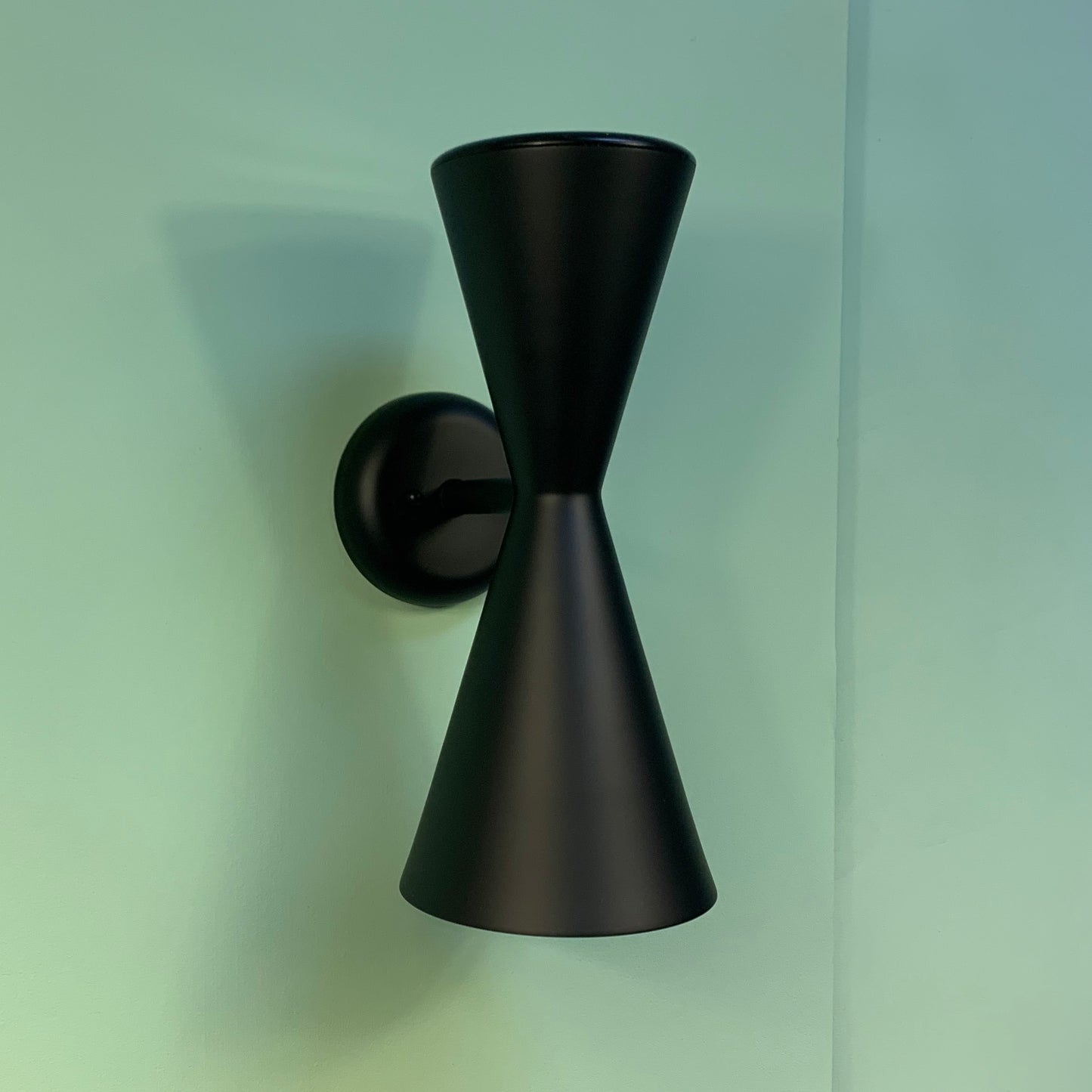 Exterior Hourglass Bowtie Light - Midcentury Outdoor Wall Sconce by Practical Props