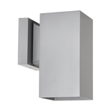 Modern Square Exterior Downlight Wall Sconce Silver