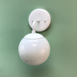 Modern Globe Wall Sconce Light in Gloss White by Practical Props