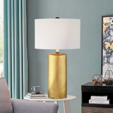 Jacoby Metallic Gold Table Lamp with Linen Shade by Lite Source
