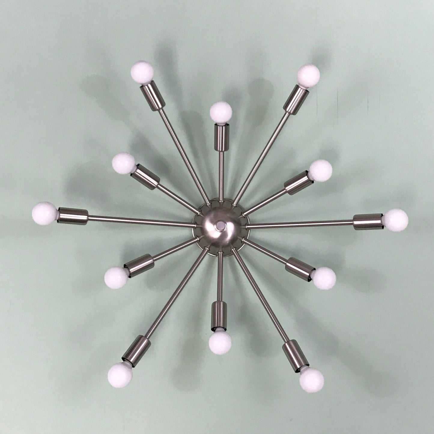 24" Midround Sputnik Wall Sconce Light Satin Nickel