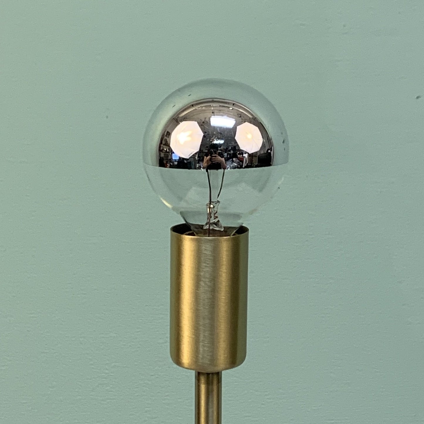 Mirrored Globe Lightbulbs - Modern Half Chrome Bulbs for Sputniks