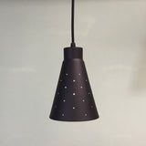 Mid Century Modern Pinhole Pendant Light in Matte Black