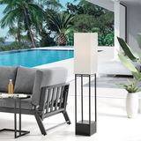 Quinlan Modern LED Outdoor Floor Lamp - Wireless, Rechargeable, and Dimmable Waterproof Exterior Fixture - Midcentury Modern Lighting by Practical Props