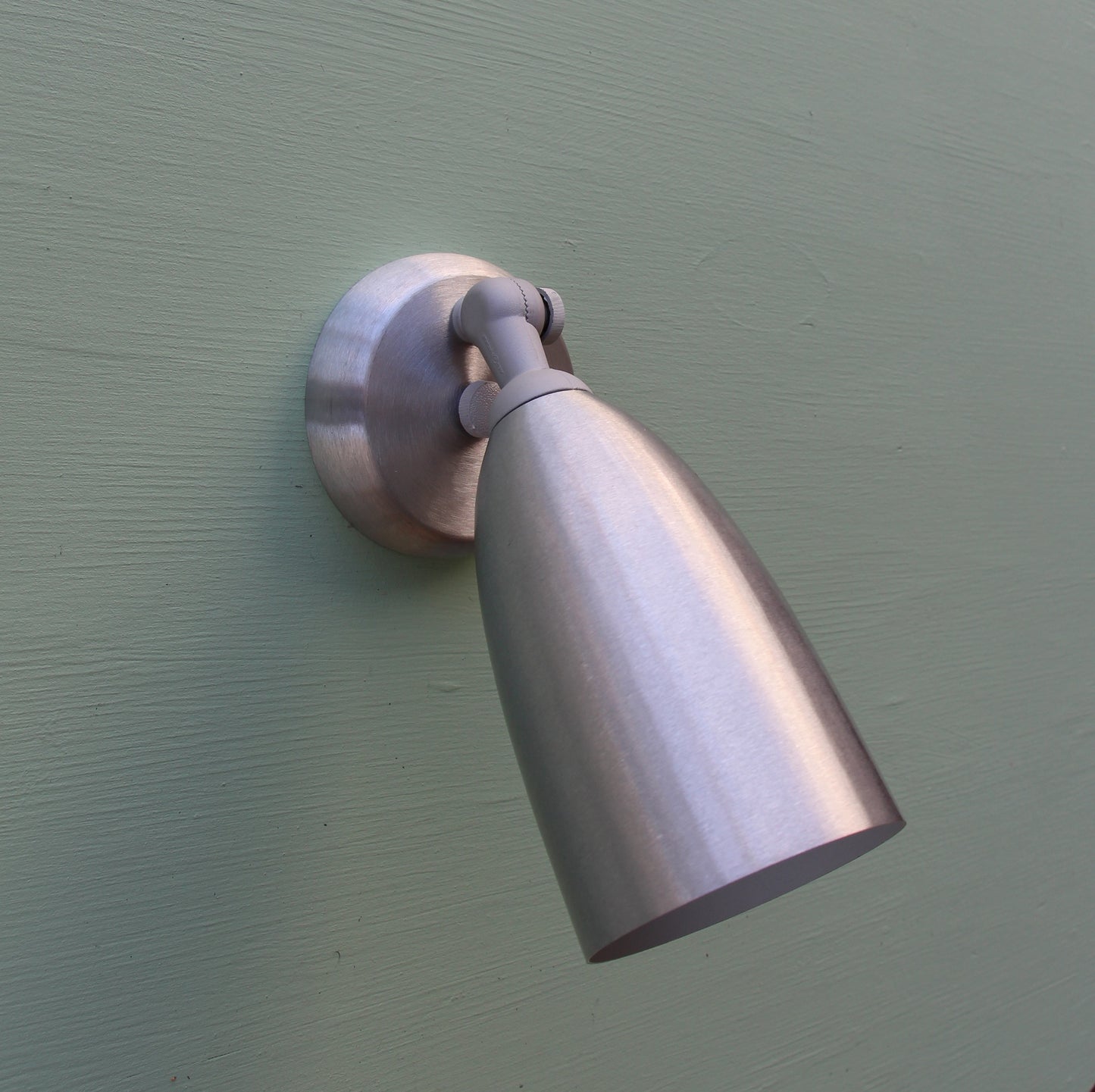 Remcraft 1074 Single Bullet Exterior Wall Sconce Satin Aluminum