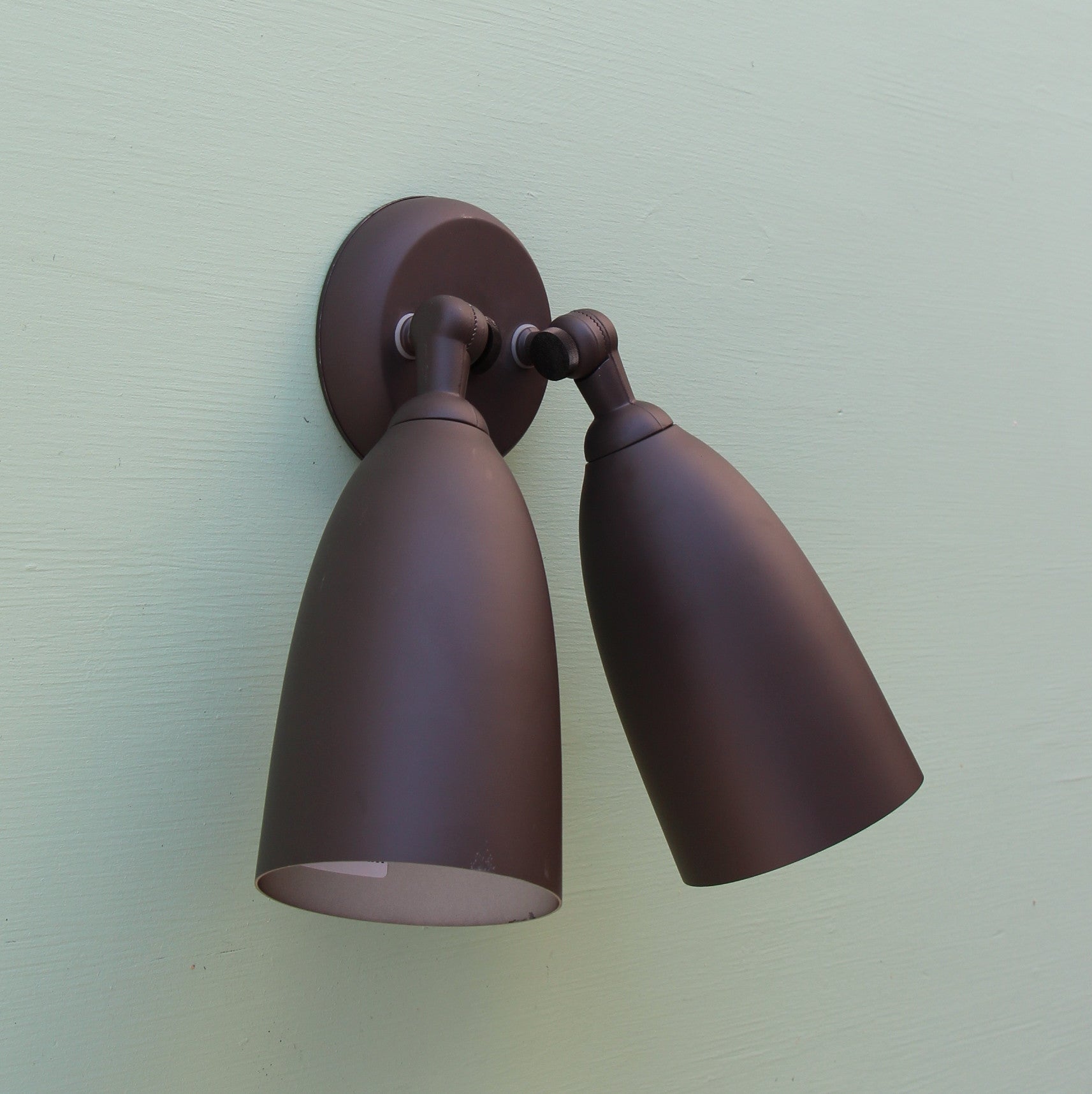 Remcraft 2076 Exterior Double Bullet Wall Sconce in Matte Bronze