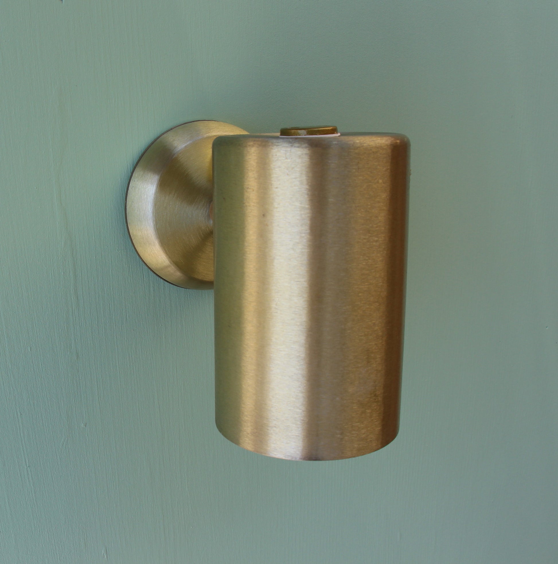 Remcraft 215 Exterior Downlight Sconce in Satin Brass