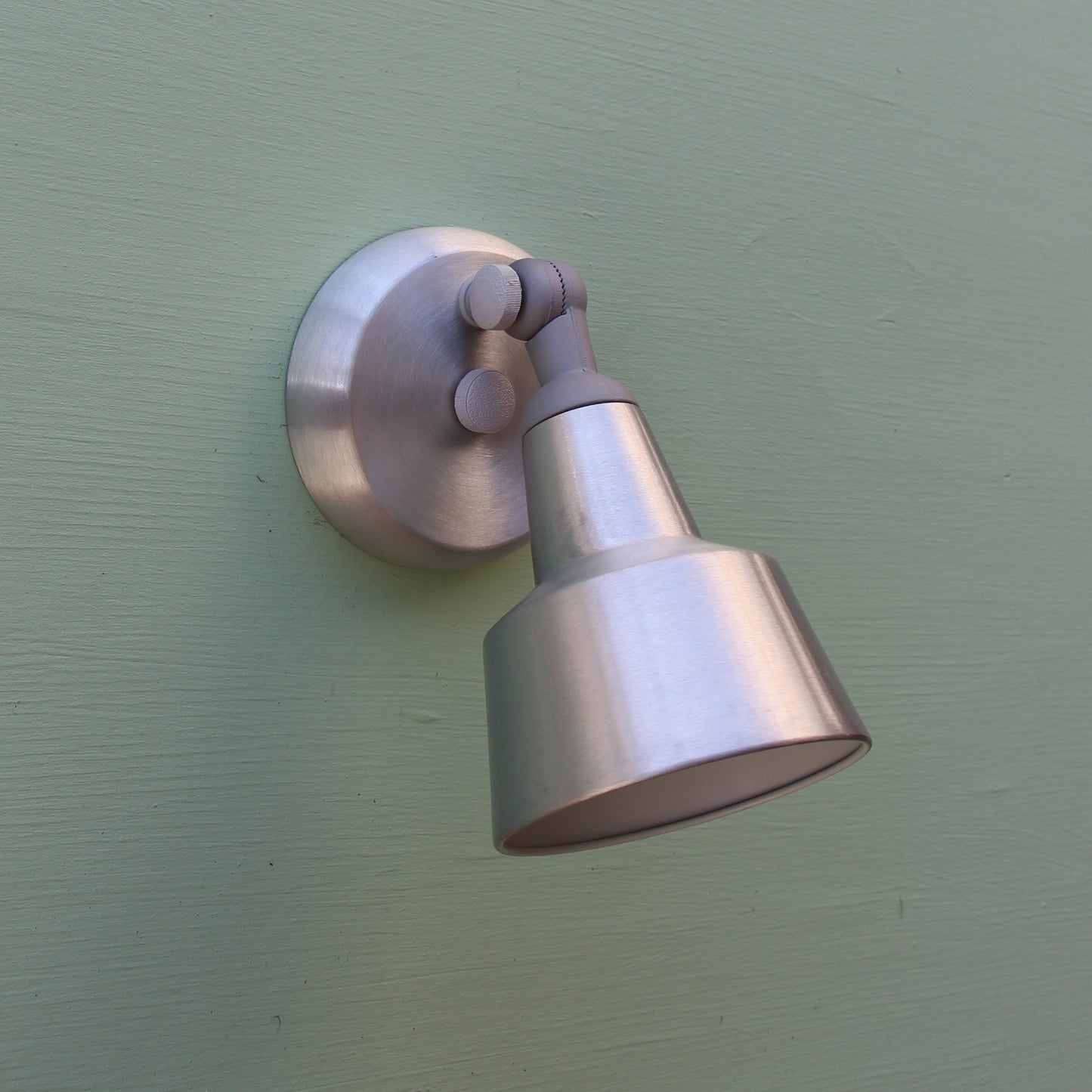 Remcraft 1054 Swedish Modern Exterior Sconce in Satin Aluminum