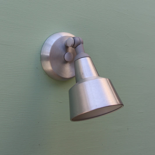 Remcraft 1054 Swedish Modern Exterior Sconce in Satin Aluminum