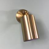 Remcraft 1115 Exterior Single Cylinder Sconce in Satin Brass