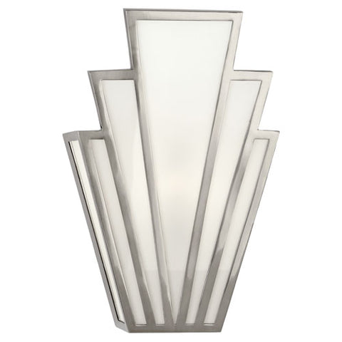 Empire Art Deco Wall Sconce by Robert Abbey in Polished Nickel
