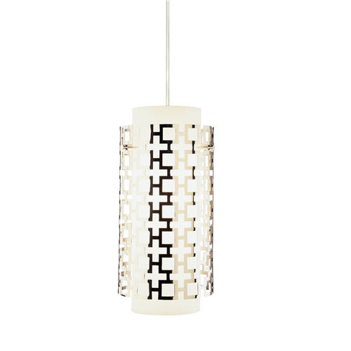 Parker Adjustable Retro Pedant Light by Johnathan Adler in polished nickel