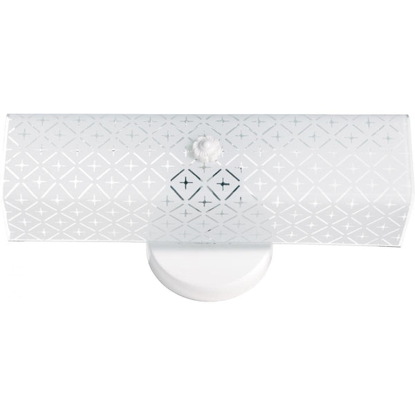 14" Patterned Channel Glass Sconce