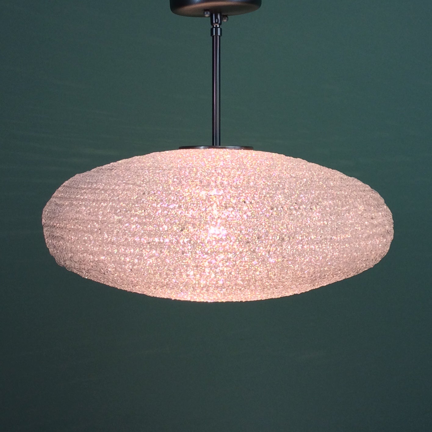 Clear Spun Acrylic Spaghetti Pendant Light by Practical Props