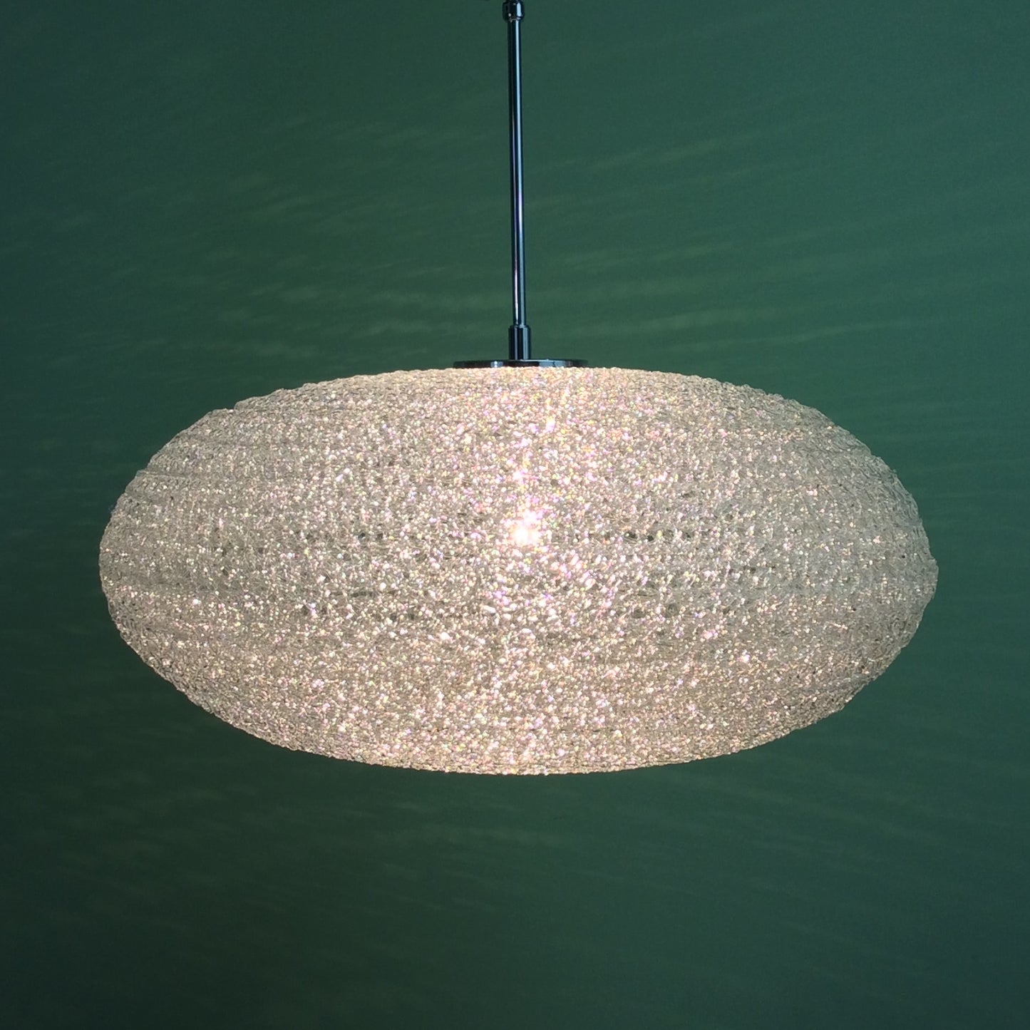 Clear Spun Acrylic Spaghetti Pendant Light by Practical Props