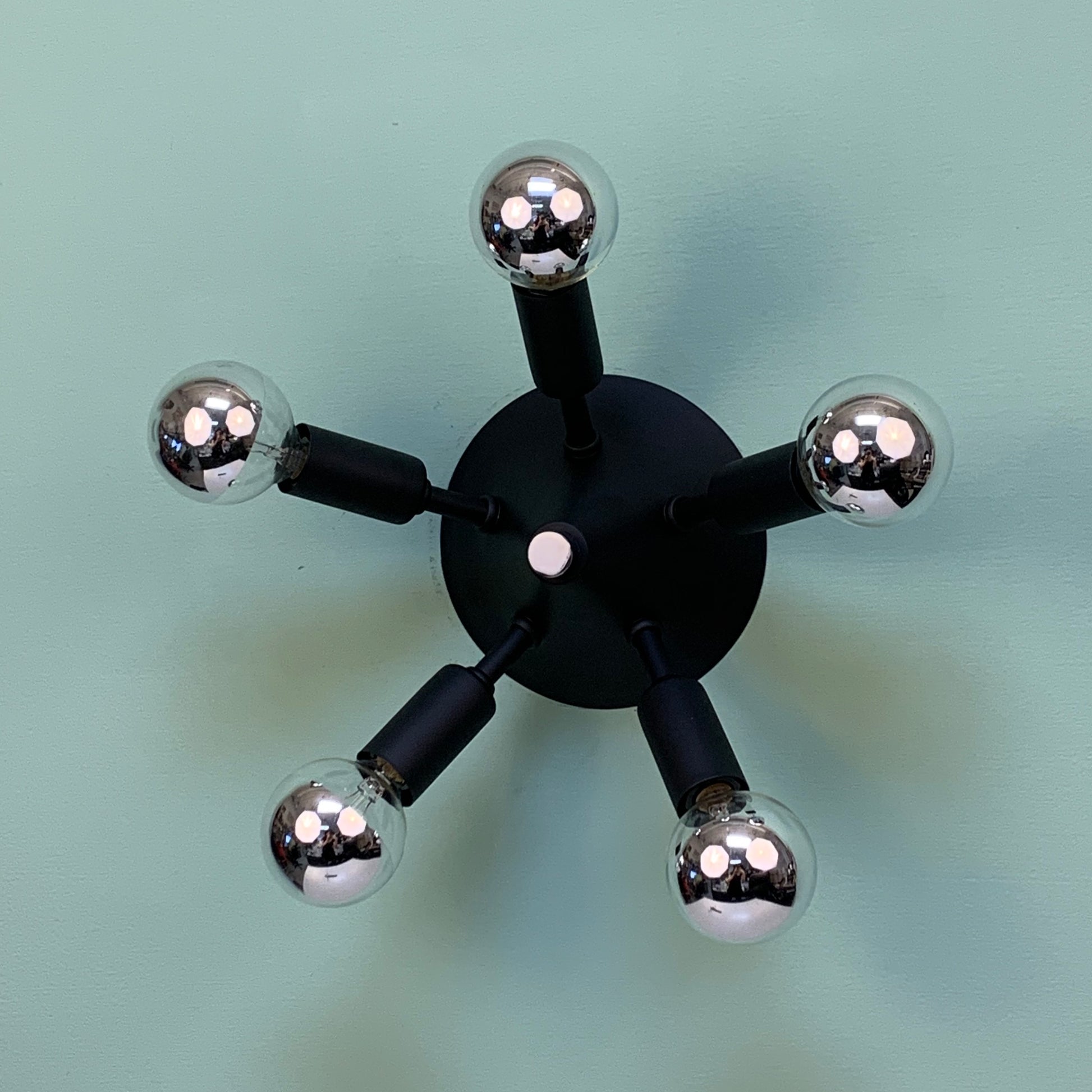 Starlight Mid Century Modern Flush Mount Light Fixture in Matte Black