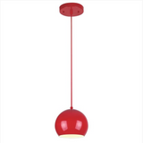 Adjustable Mini Modern Globe Pendant by Westinghouse - Red