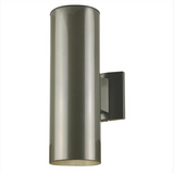 Modern Round Exterior Downlight Wall Sconce in Polished Graphite