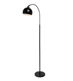 Palesa Modern Ark Floor Lamp in Polished Steel or Satin Black by Lite Source