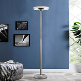 Monet Dimmable Modern LED Torchiere Floor Lamp - Brushed Nickel or Silver