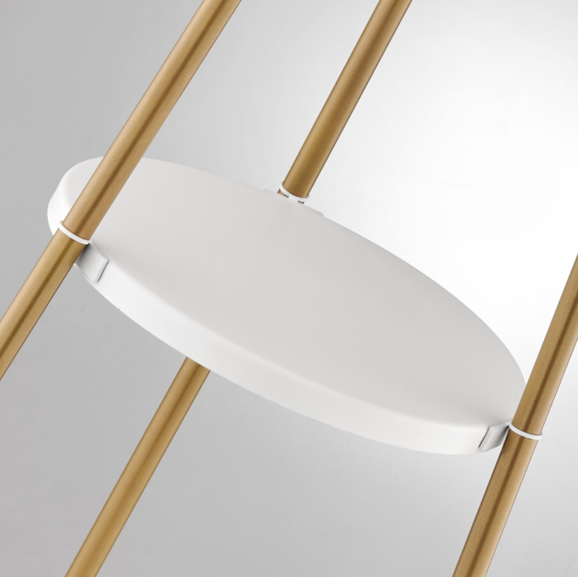 Patterson Gold & White Floor Lamp