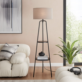 Patterson Black & Gray Floor Lamp