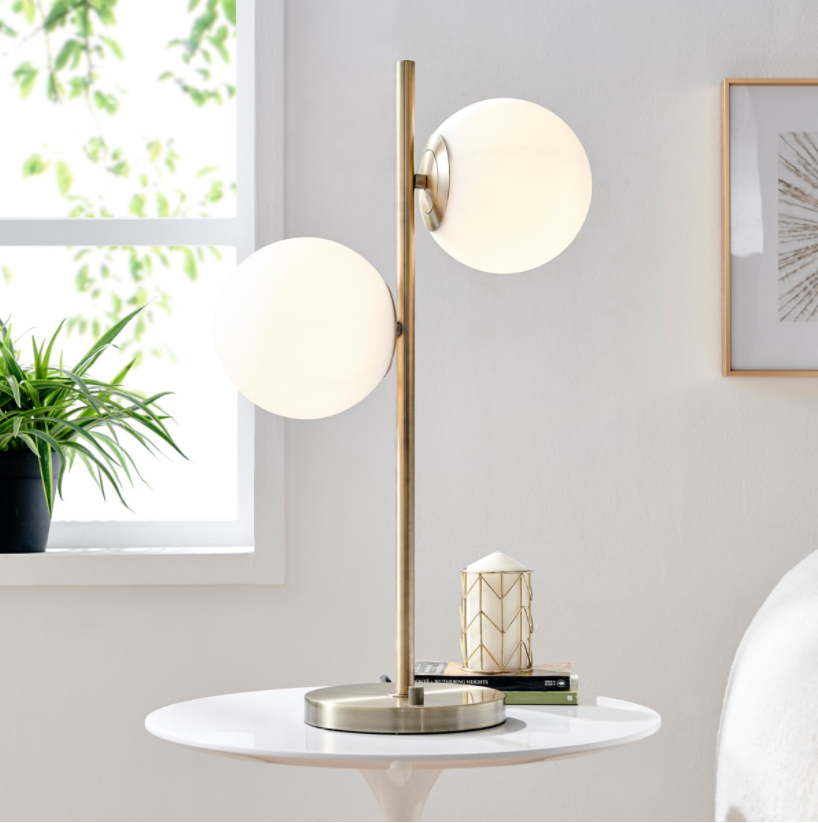 Frosted globe table online lamp