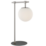 Lencho Modern Brass Globe Table Lamp by Lite Source - Brushed Brass, Satin Nickel, or Satin Black