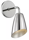 Kai 1-Light Wall Sconce in Polished Nickel